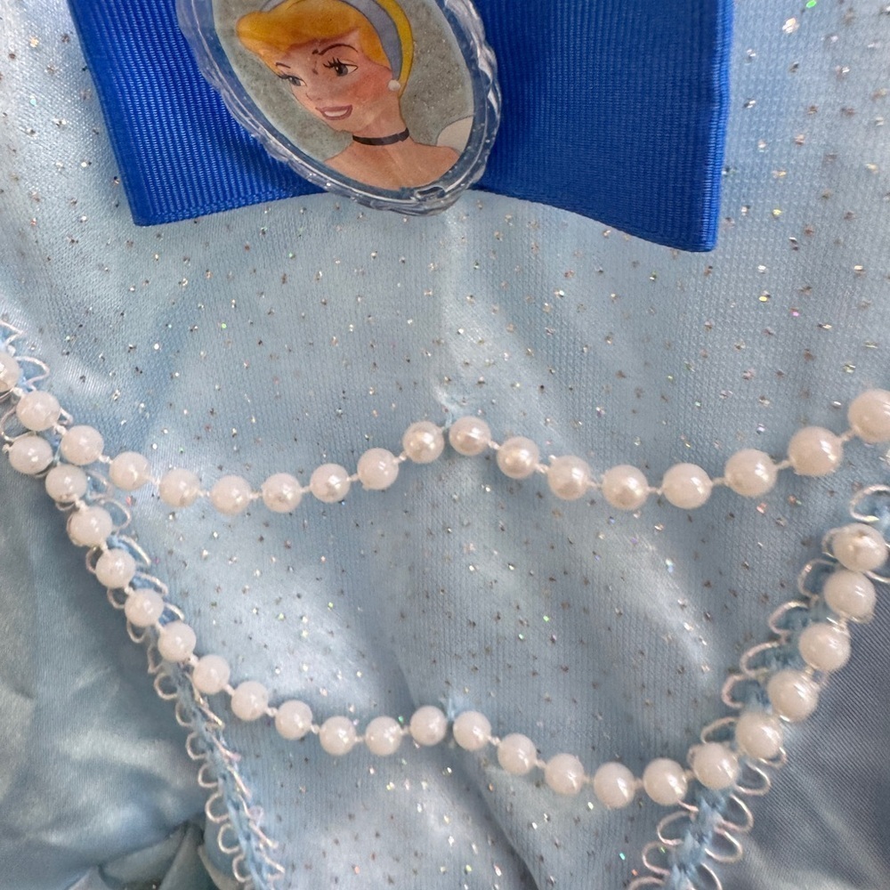 Disney Girls 4 - 6 Cinderella Blue Sparkle Princess Dress Up Costume - Picture 8 of 14